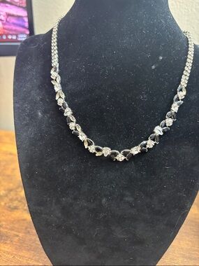 Elegant Silver Crystal Tennis Necklace - Women's Jewelry